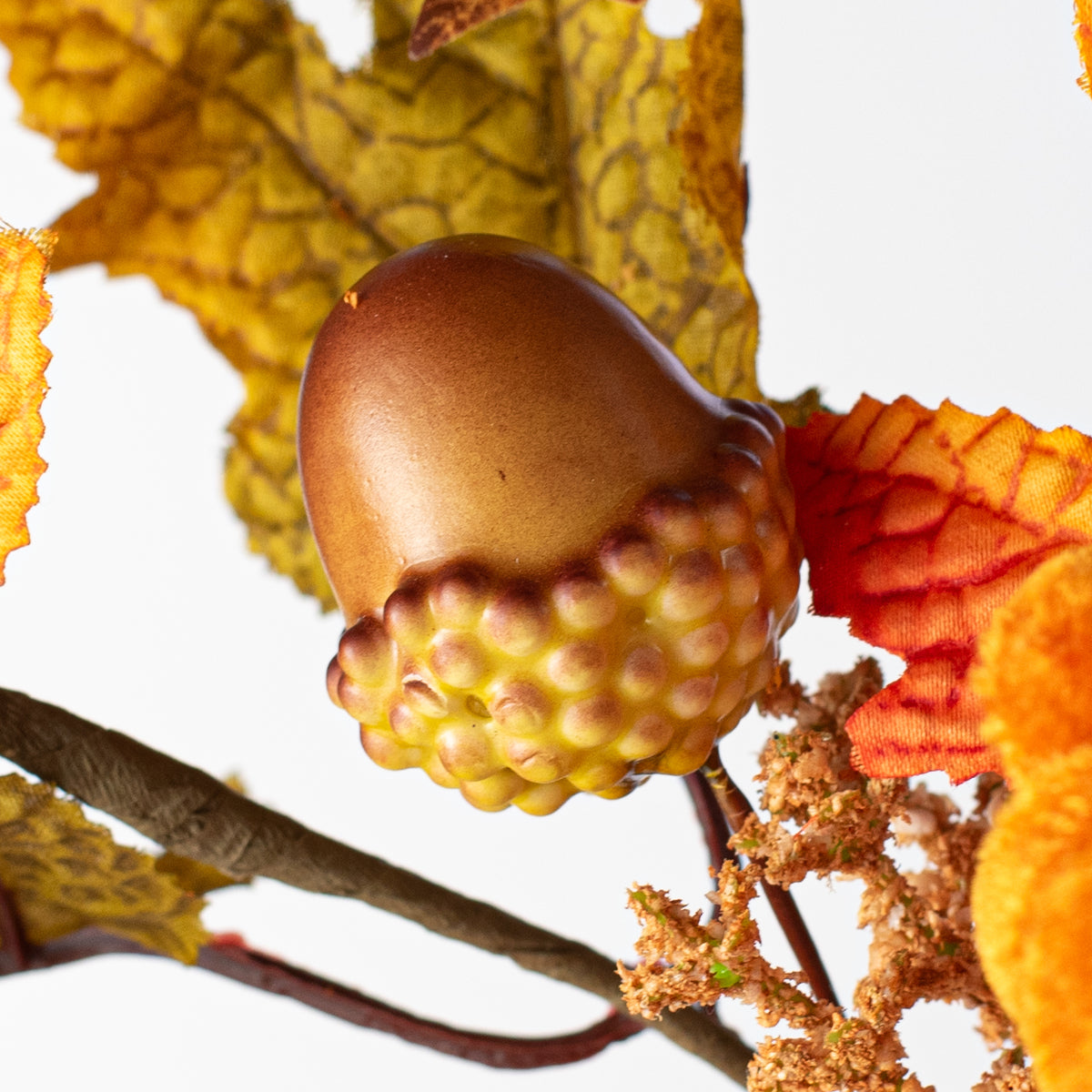 18' Velvet Pumpkin, Fall Leaves & Aster Flower Spray detail photo 4