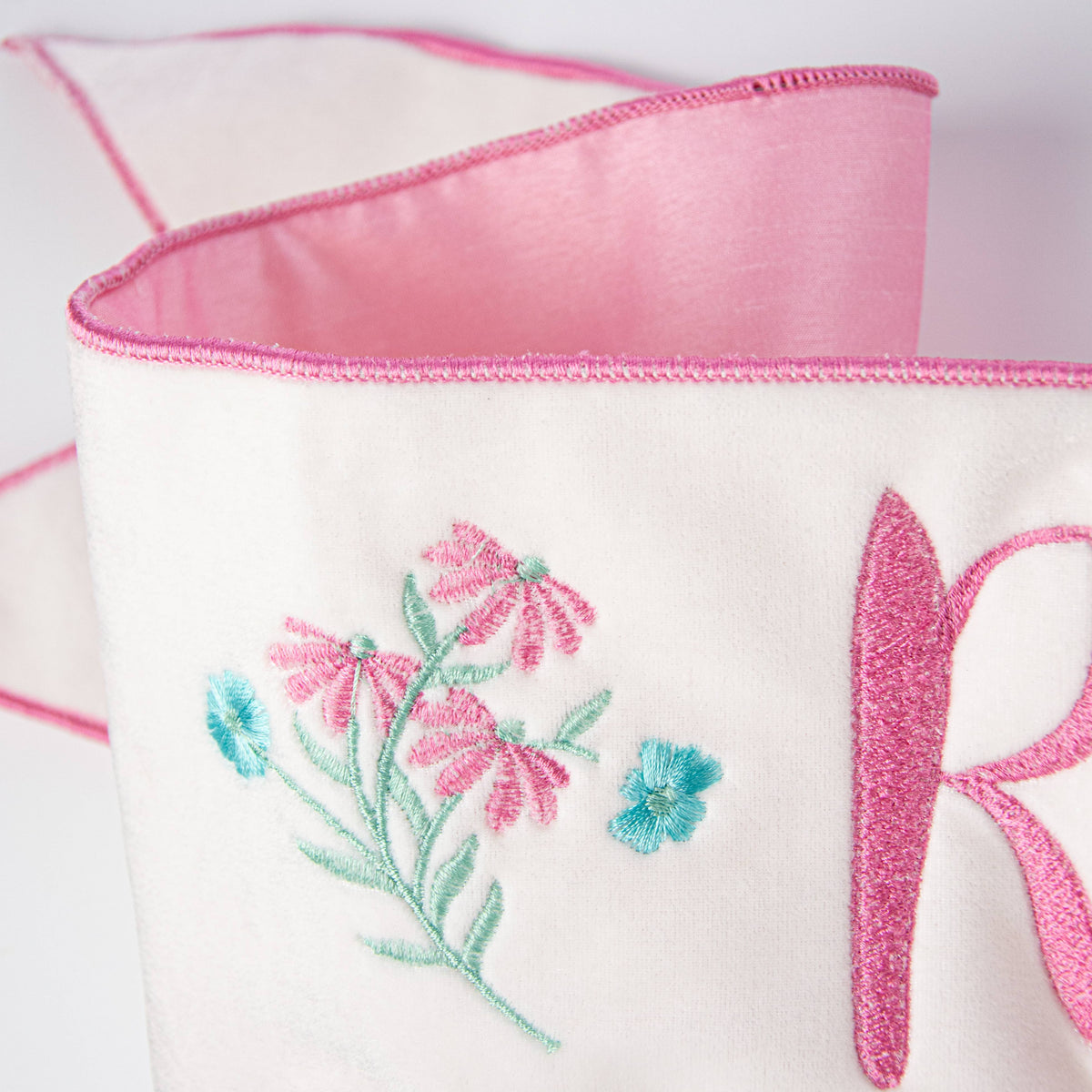[D Stevens] 6" Velvet Rejoice Pink Backing Banner: White detail photo 3