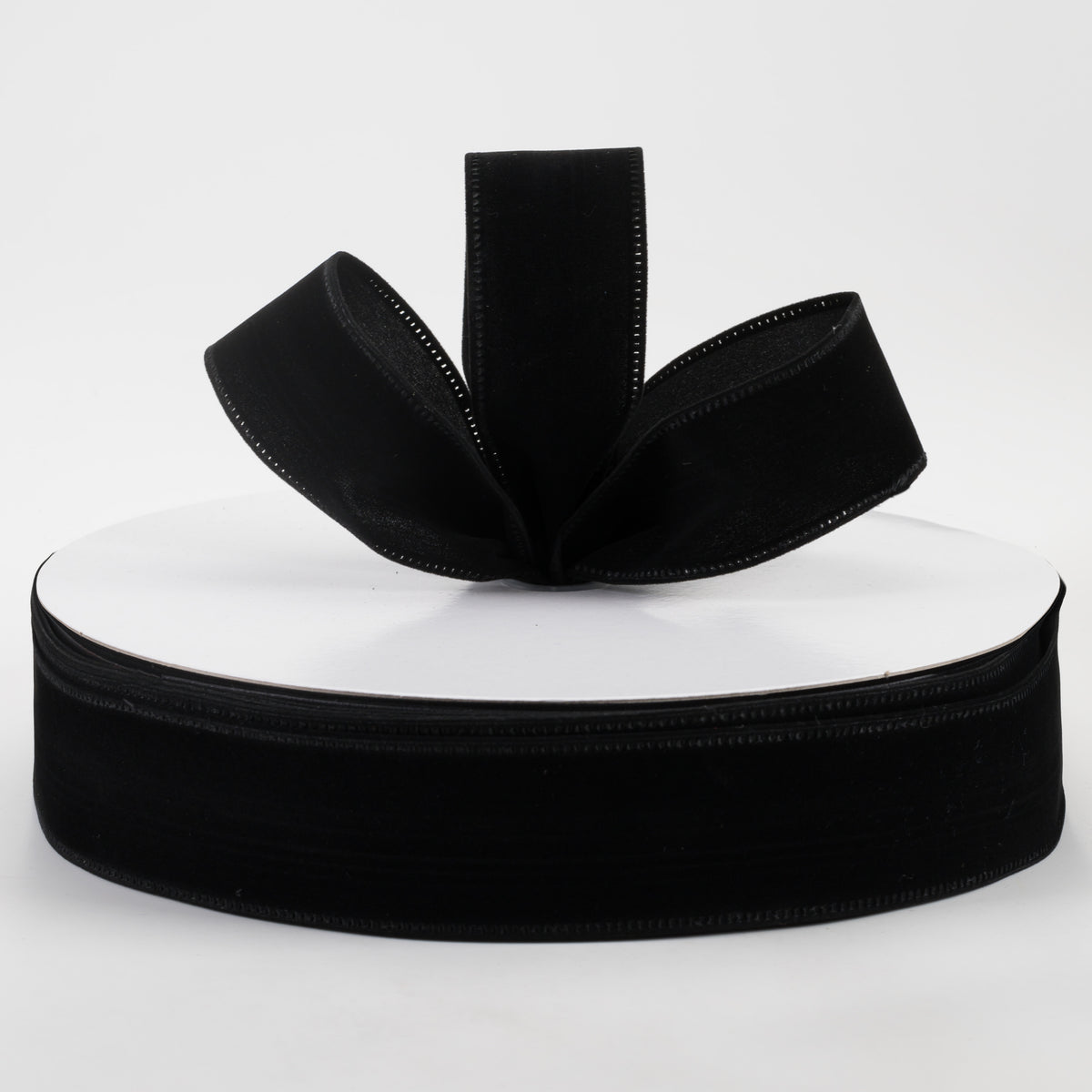 1.5" Velvet Ribbon: Black (50 Yards) Lifestyle Photo