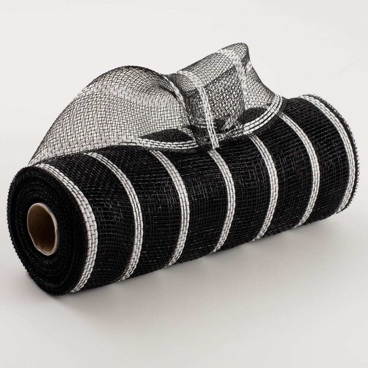 10" Vertical Wide Stripe Mesh: Black & White Item Number: RE8903E7