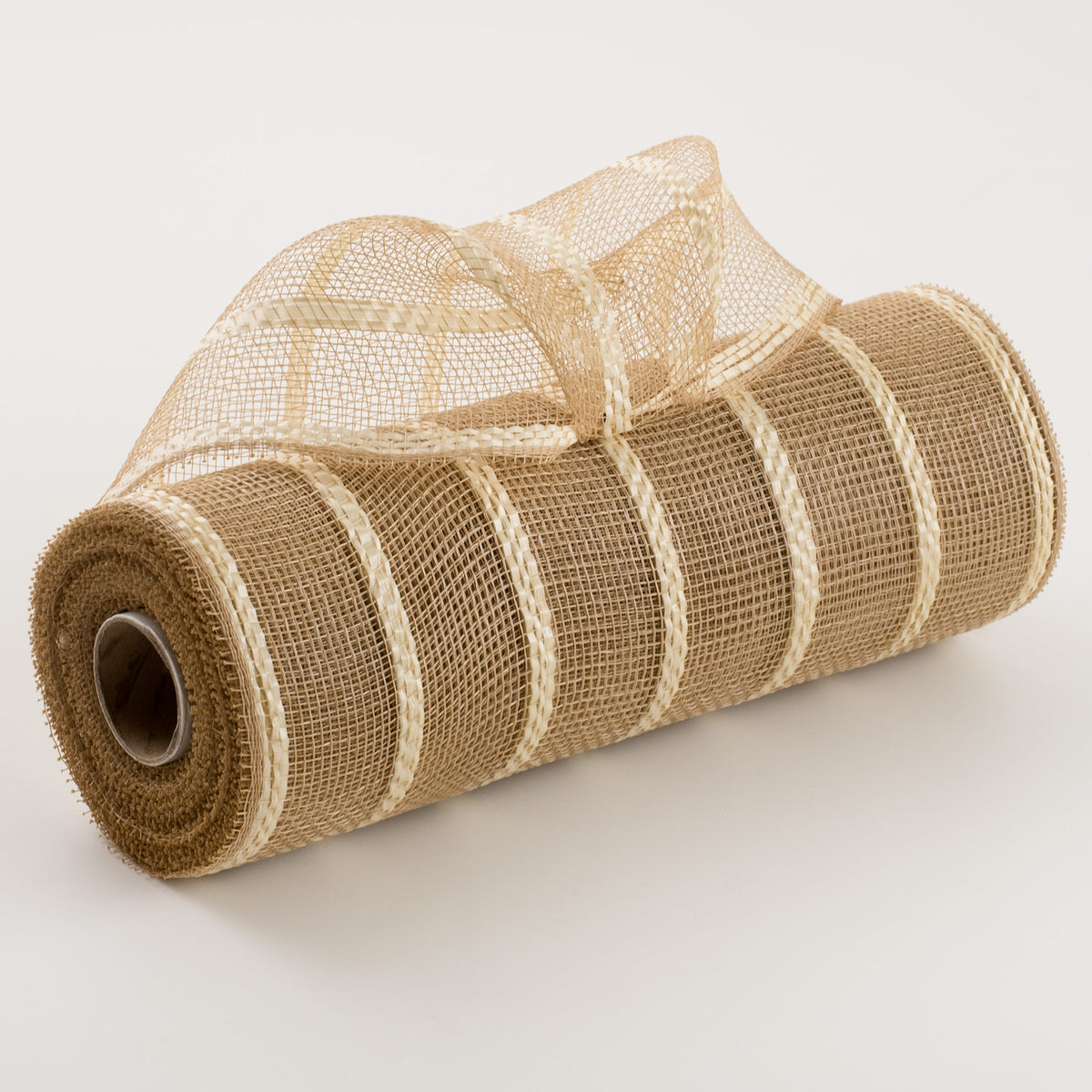 10" Vertical Wide Stripe Mesh: Natural & Cream Item Number: RE8903XN