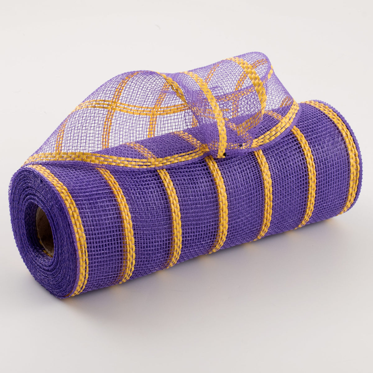 10" Vertical Wide Stripe Mesh: Purple & Yellow Item Number: RE8903WE