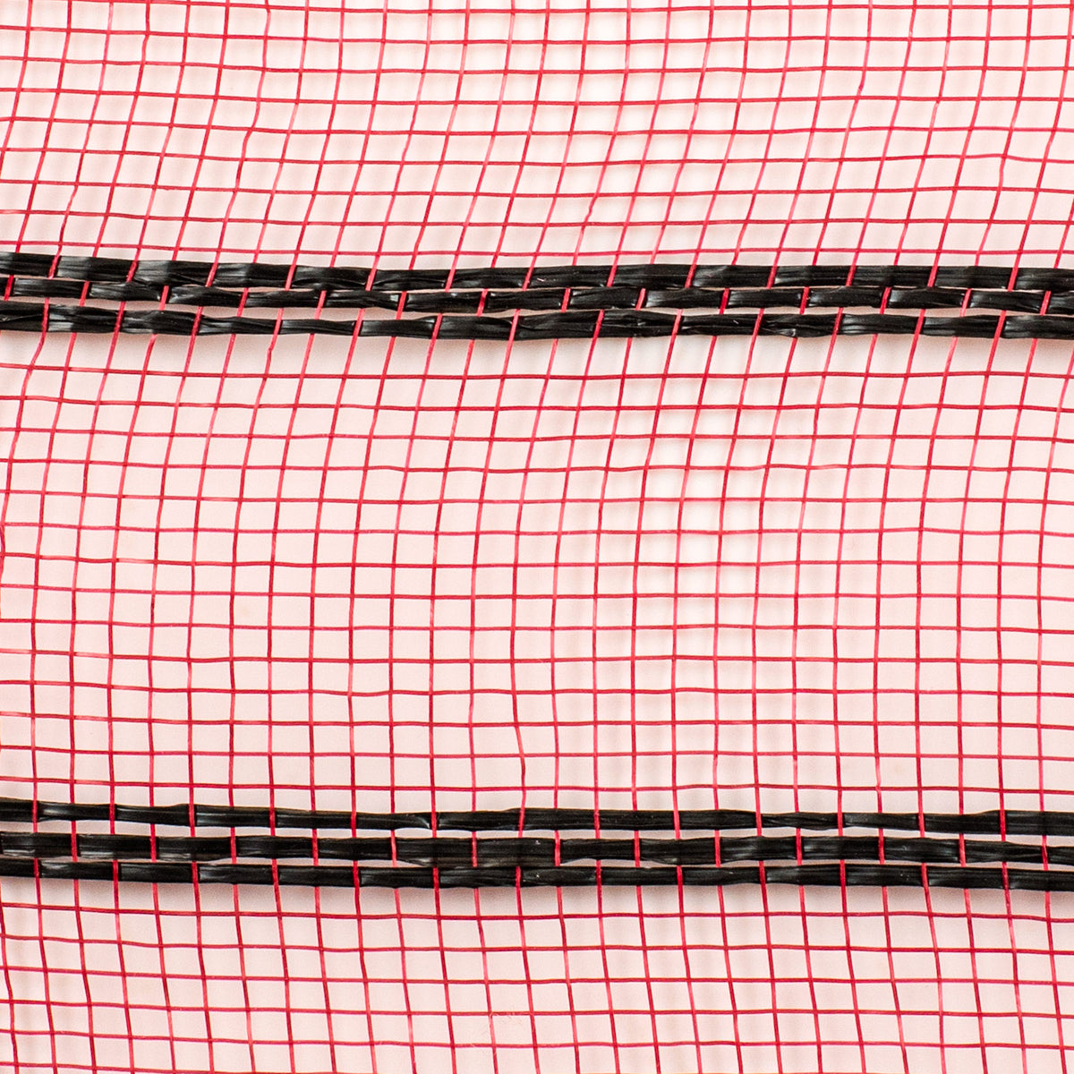 10" Vertical Wide Stripe Mesh: Red & Black detail photo 3