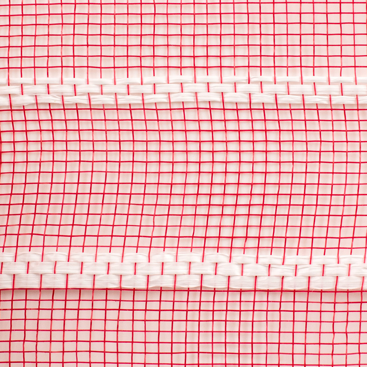 10" Vertical Wide Stripe Mesh: Red & White detail photo 3