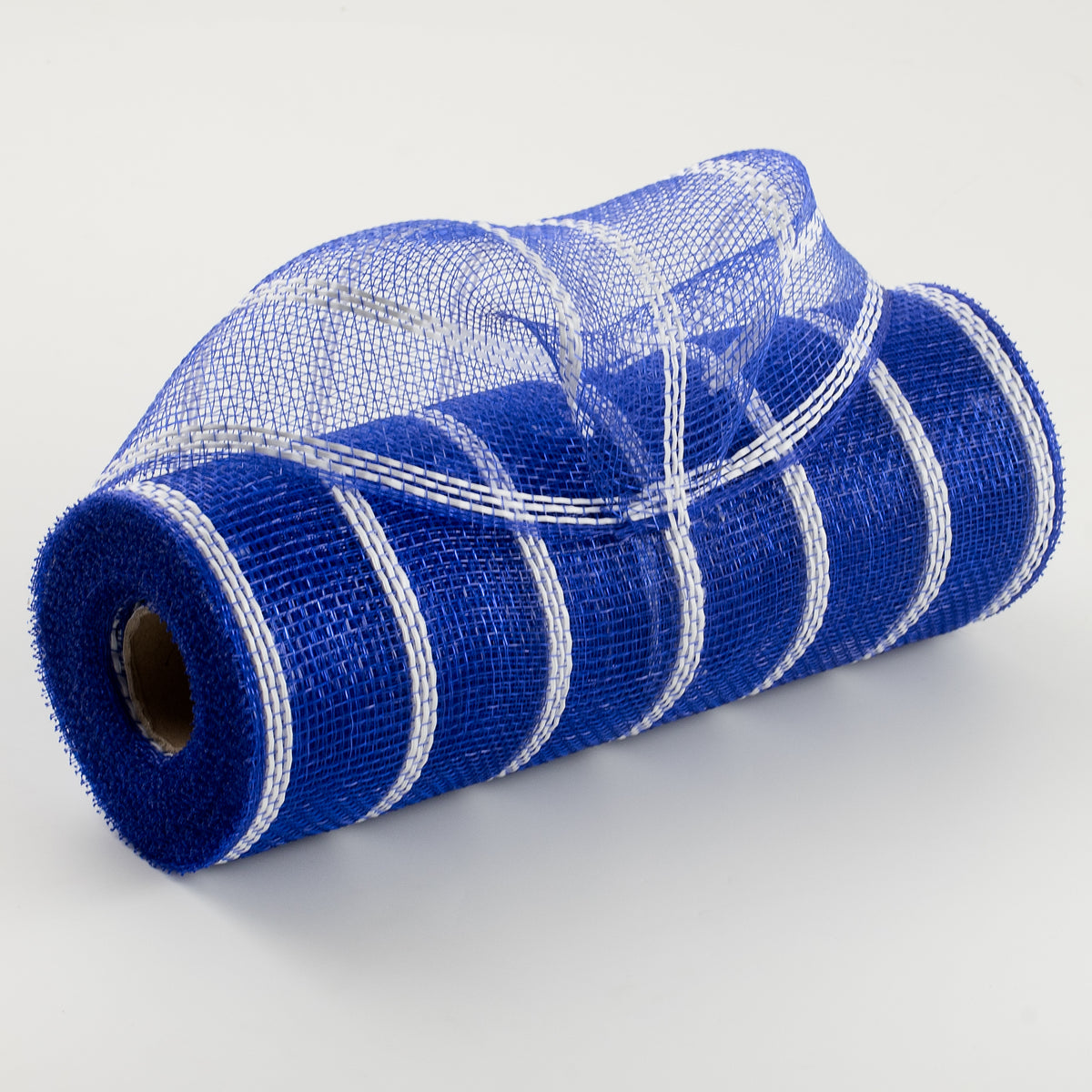 10" Vertical Wide Stripe Mesh: Royal Blue & White Item Number: RE8903N6