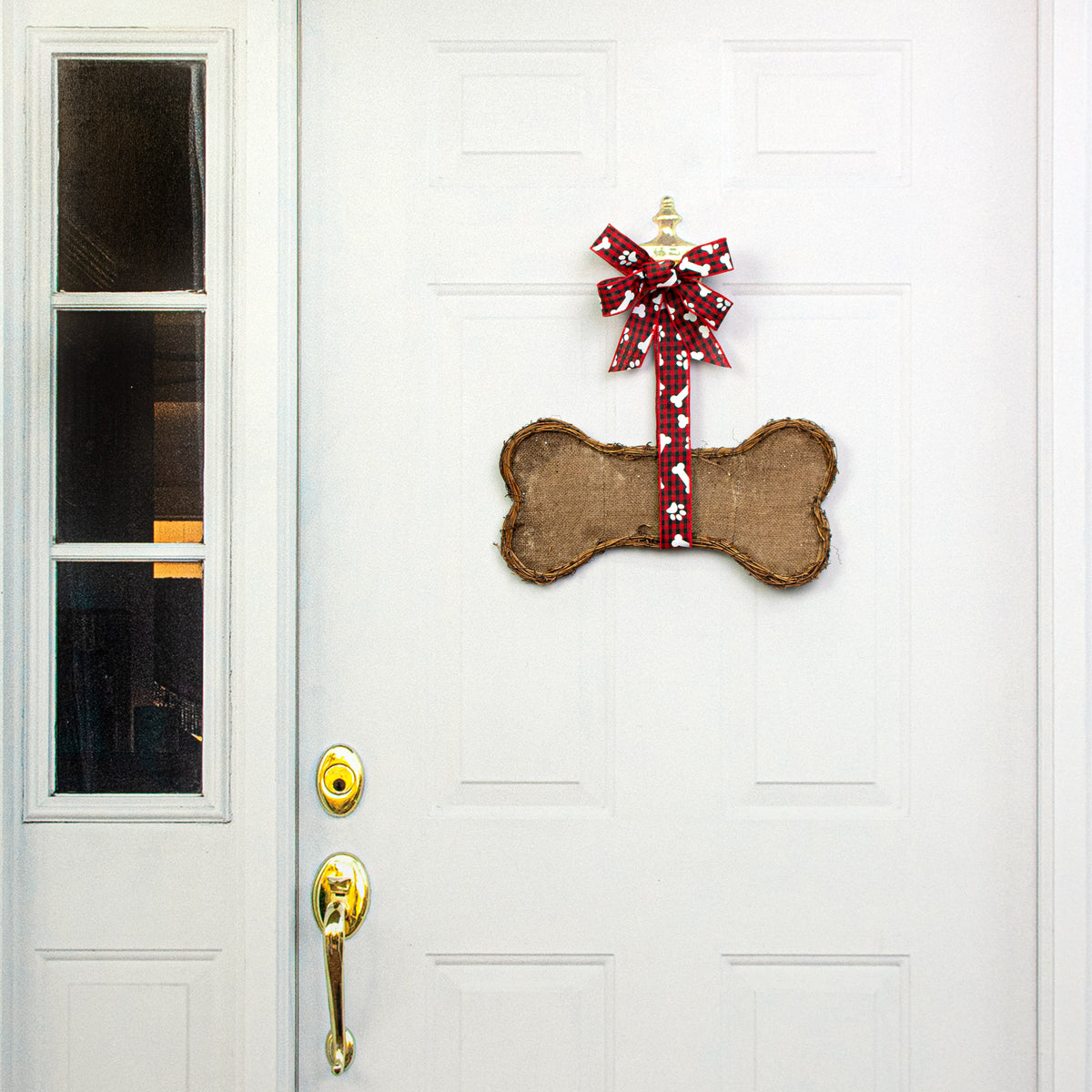 16" Vine Decoration: Burlap Dog Bone Lifestyle Photo