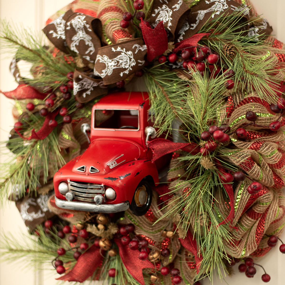 9" Vintage Truck Front: Red Lifestyle Photo