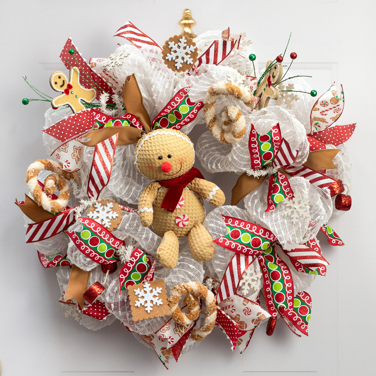 8" Waffle Fabric Gingerbread Man Decor Lifestyle Photo