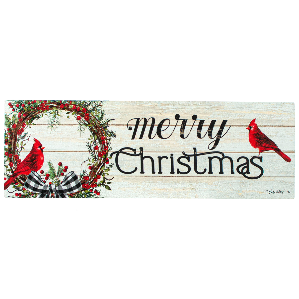 Waterproof Berry Wreath Signature Sign (5" x 15") Item Number: 4968SS