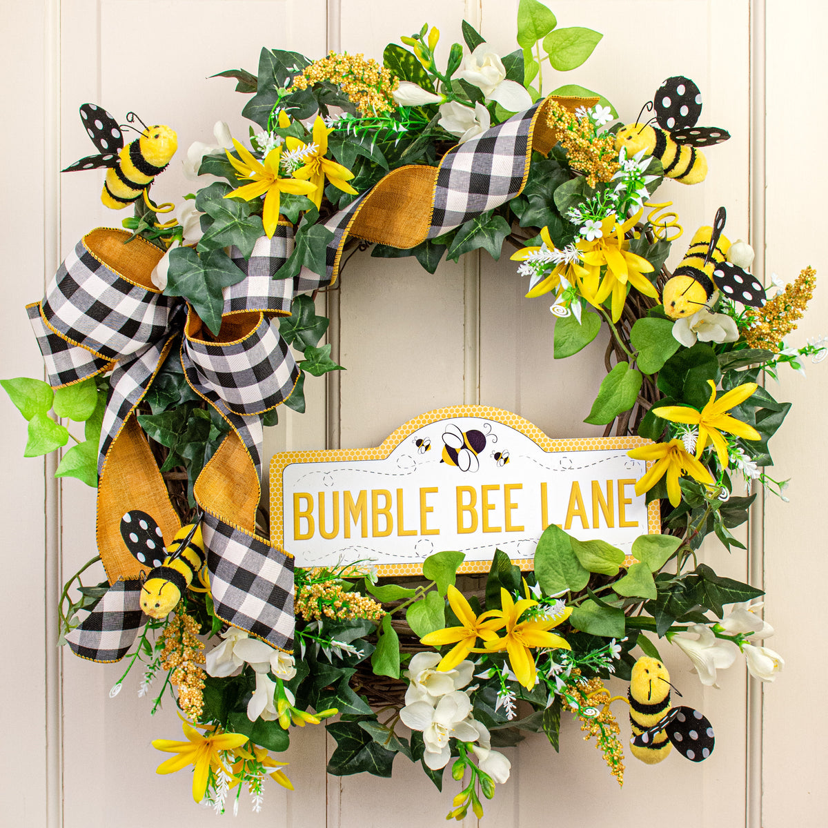 12" Waterproof Sign: Bumble Bee Lane Lifestyle Photo
