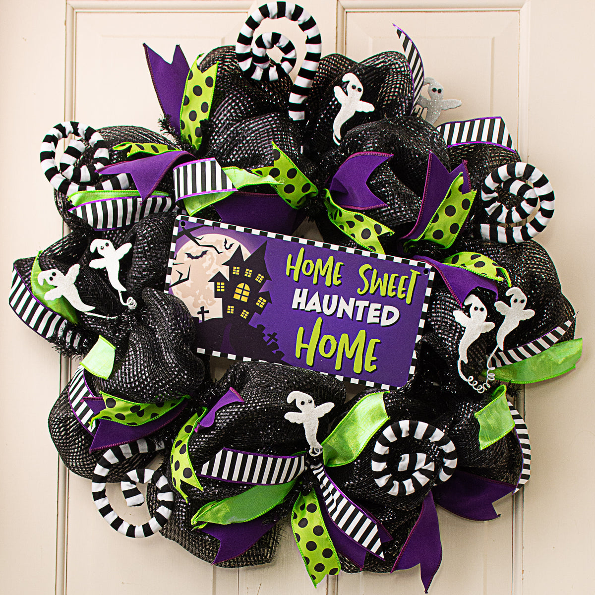 12" Waterproof Sign: Home Sweet Haunted Home Lifestyle Photo