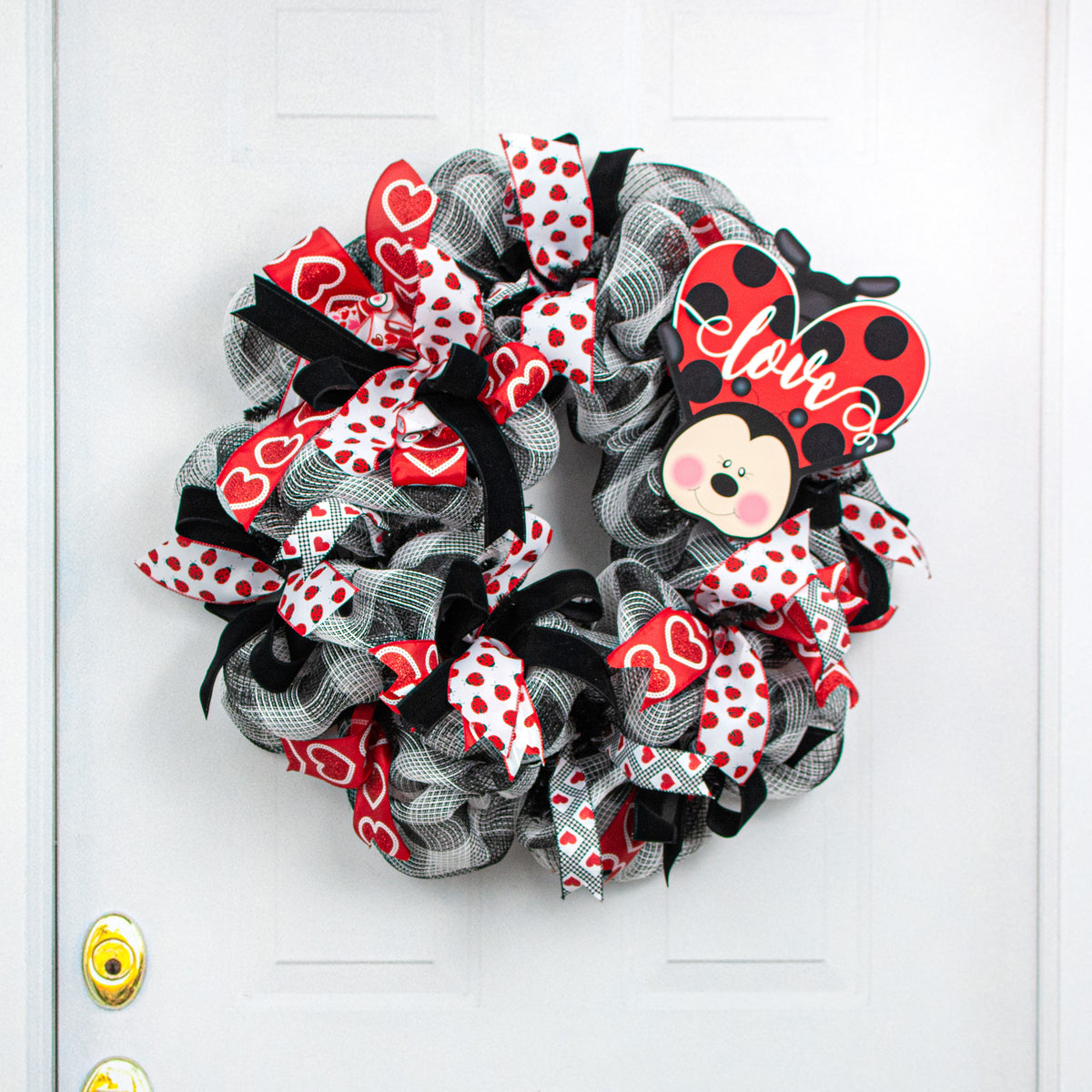 10" Waterproof Sign: Ladybug Love Heart Lifestyle Photo