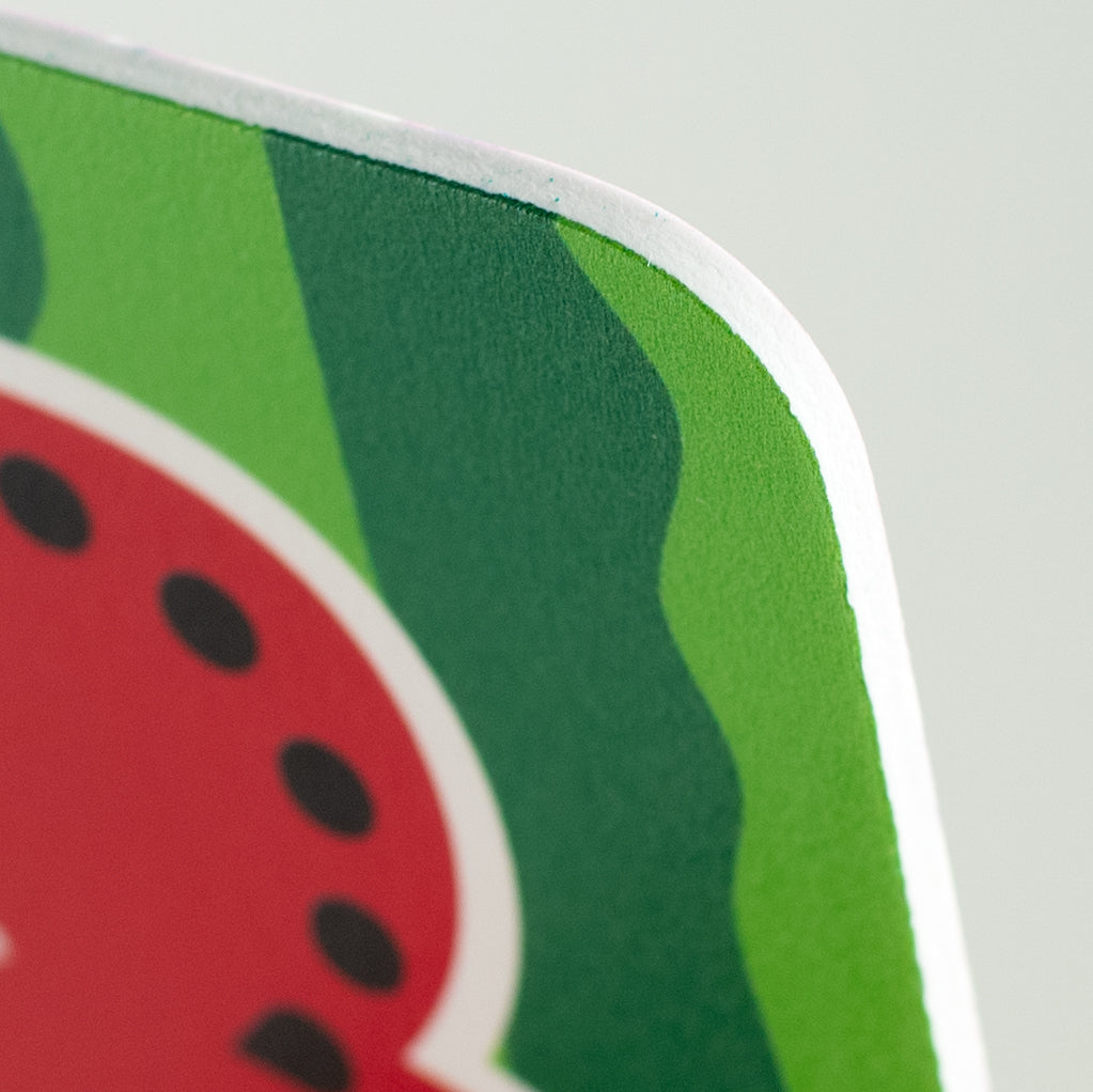 10.5" Waterproof Accent Sign: Scalloped Watermelon Welcome detail photo 3