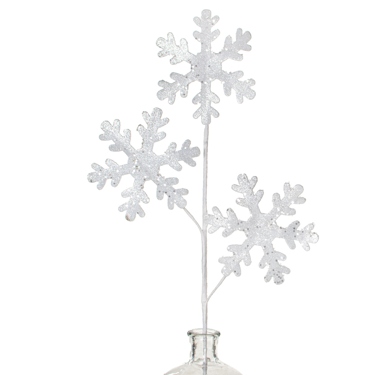 29" White Glitter Snowflake Spray Item Number: XP364027