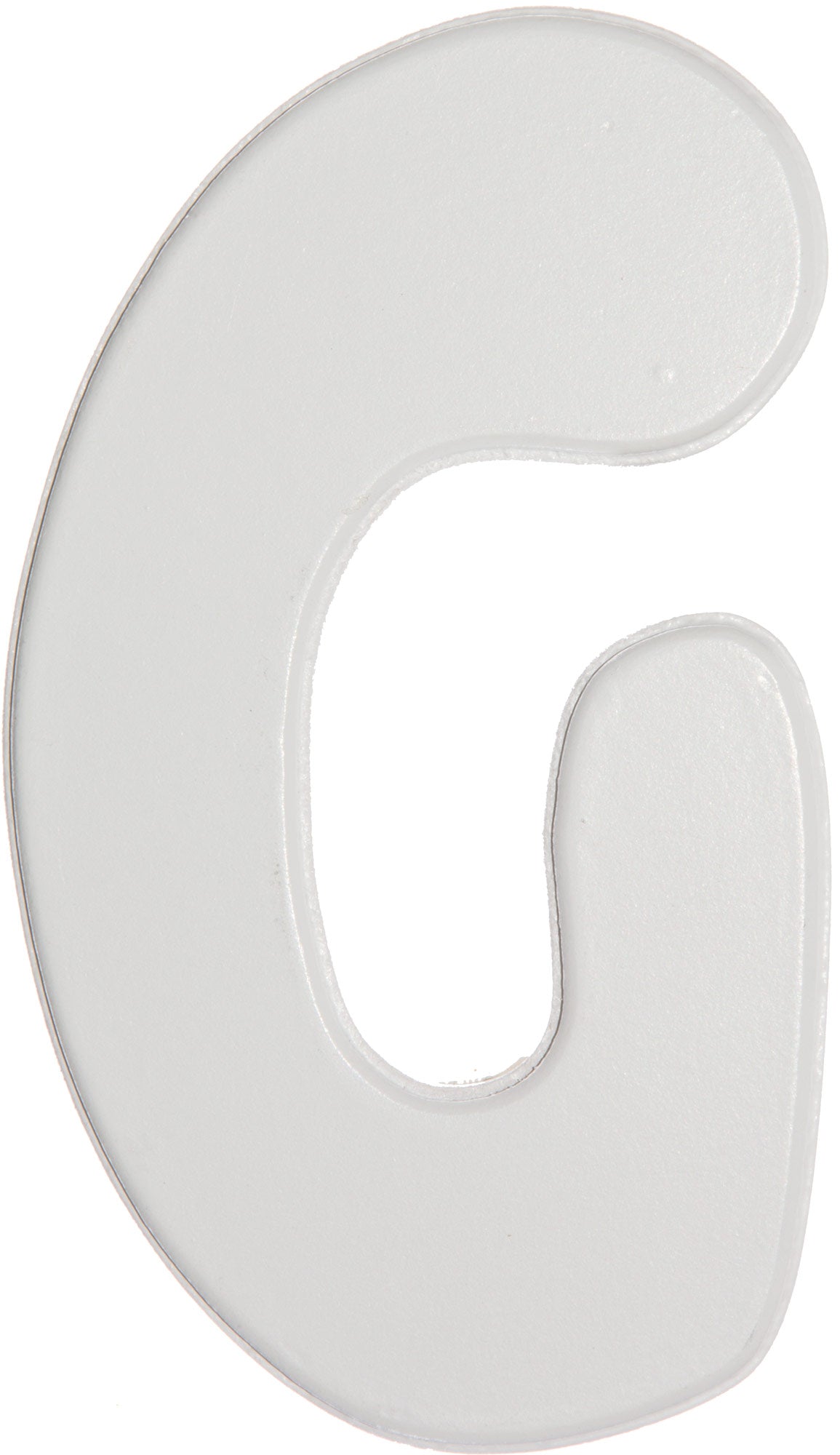 5" White Wood Letter- Baby Font: G detail photo 3