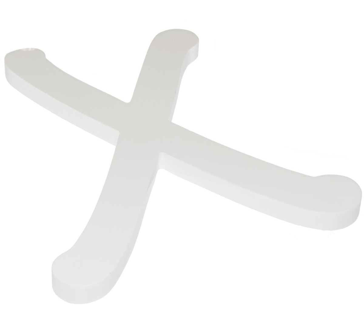 9" White Wood Script Letter: X Lifestyle Photo