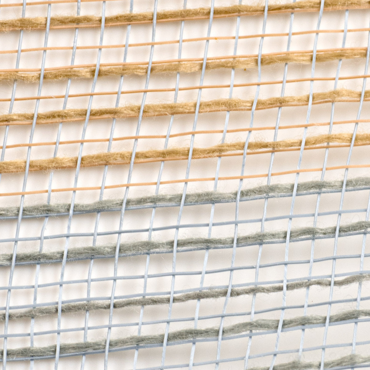 10" Wide Stripe Fabric Mesh: Grey & Natural detail photo 3