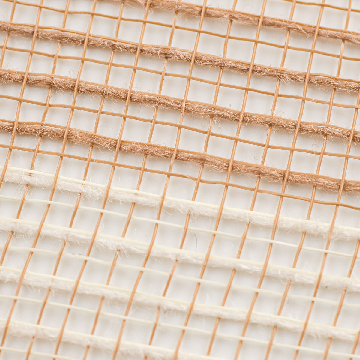 10" Wide Stripe Fabric Mesh: Natural & Cream detail photo 3
