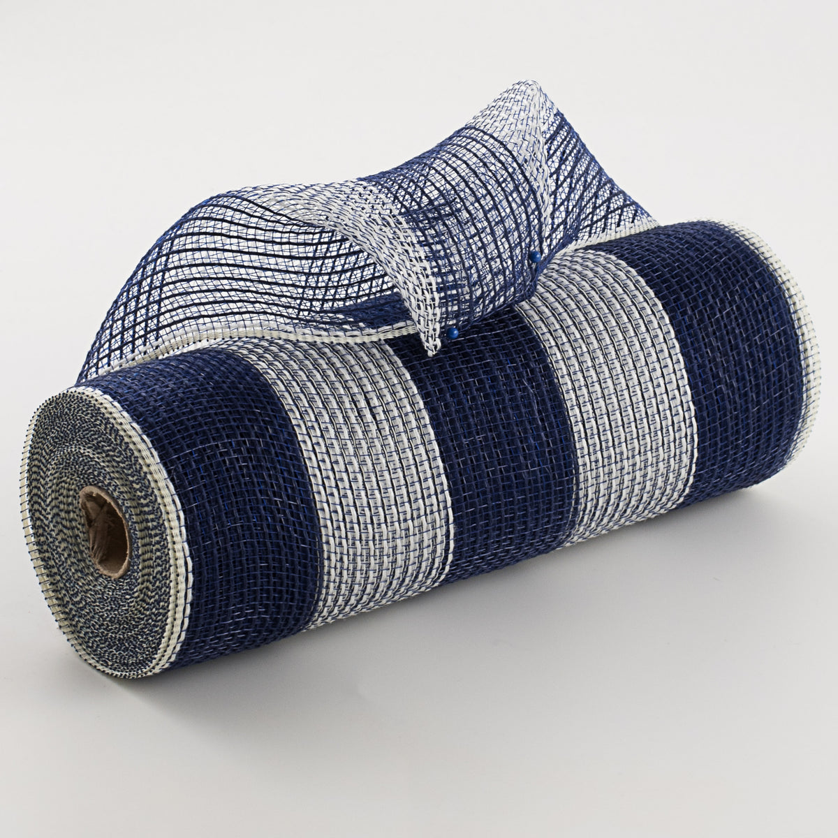 10" Wide Stripe Fabric Mesh: Navy & Cream Item Number: RY8314B7