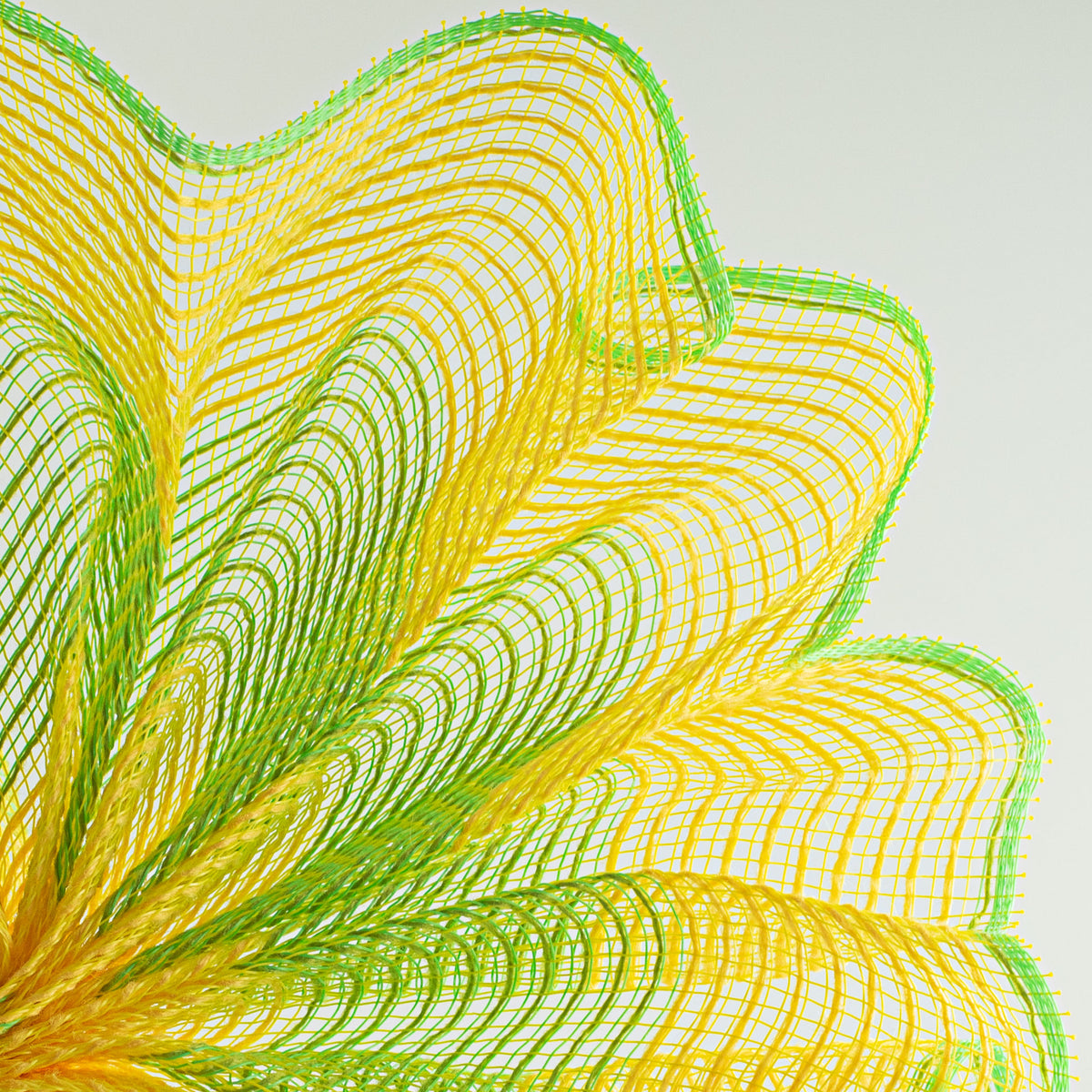 10" Wide Stripe Fabric Mesh: Yellow & Fresh Green Lifestyle Photo