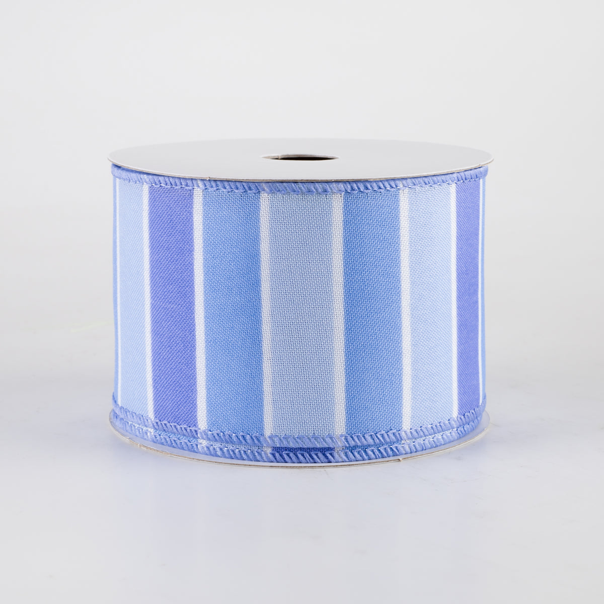 2.5" Wide Stripes Ribbon: Lavender, Periwinkle, Blue (10 Yards)