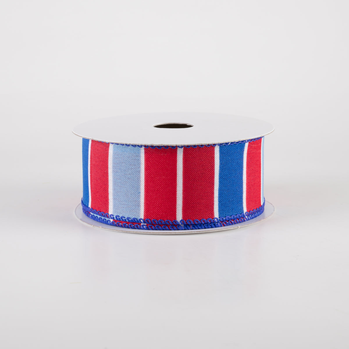1.5" Wide Stripes Ribbon: Red, Royal Blue, Light Blue (10 Yards) Item Number: 42403-09-25