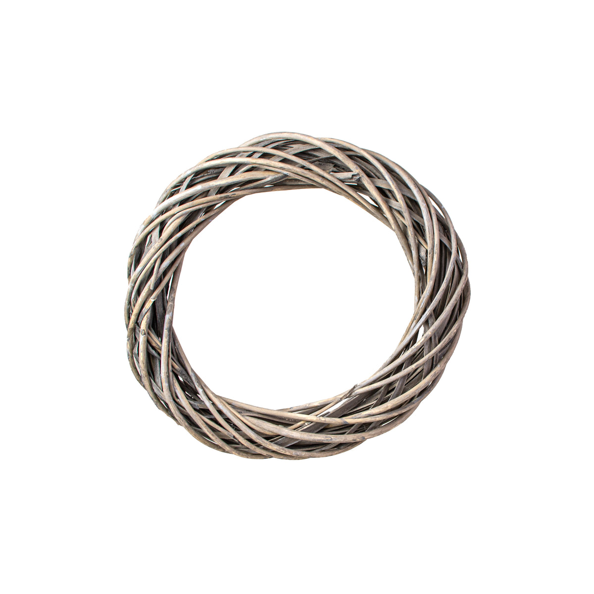 12" Willow Vine Wreath: Grey Bleached Item Number: 2155015GY