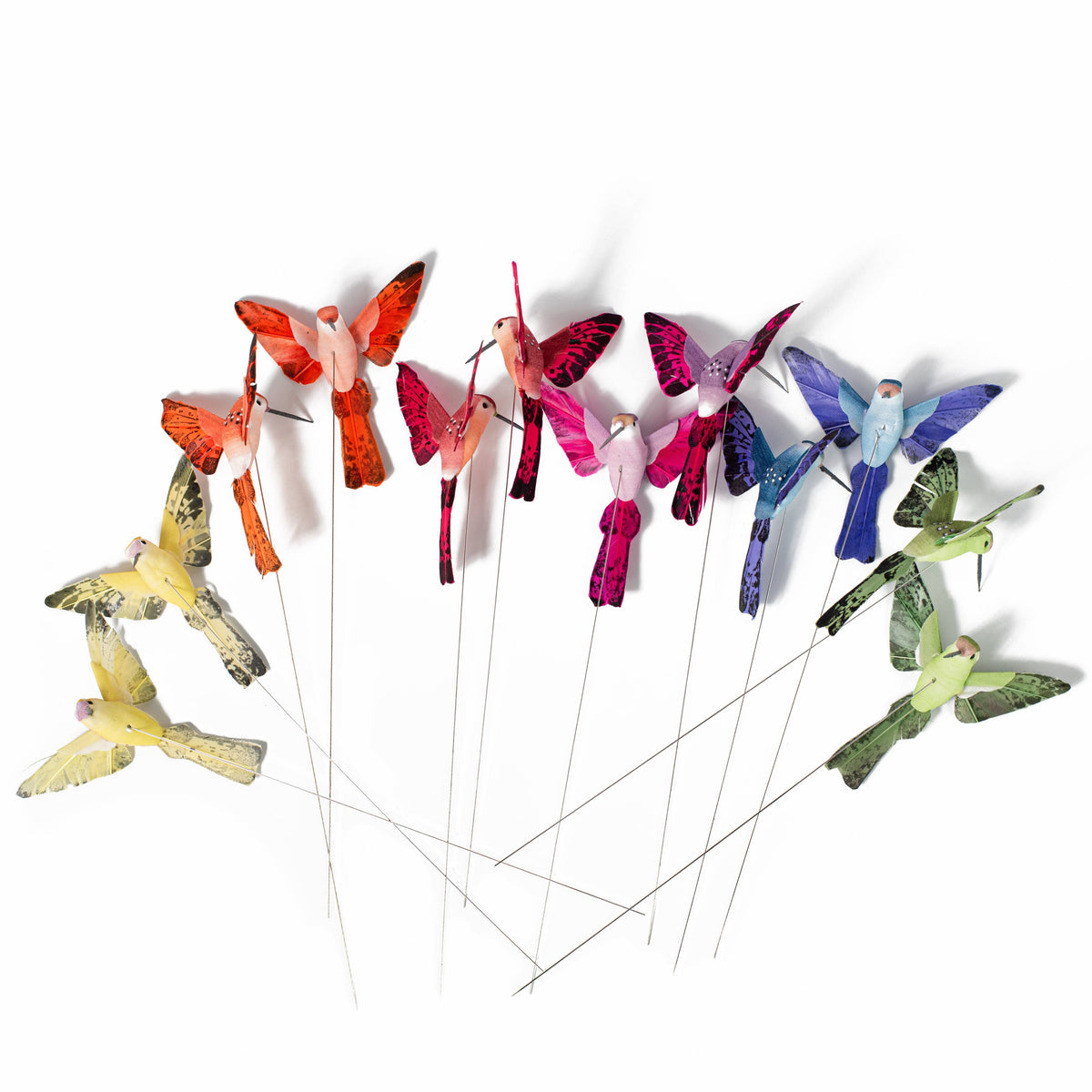 3.5" Wired Hummingbird Ornaments: Multicolor (Set of 12) Item Number: MW5707