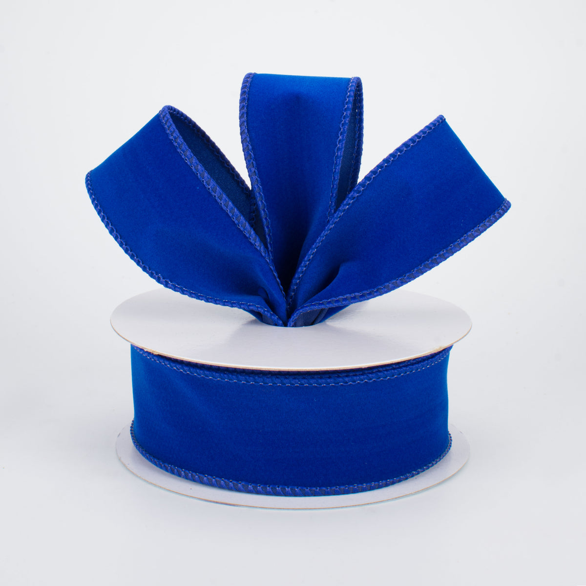 1.5" Wired Velvet Ribbon: Royal Blue (10 Yards) Lifestyle Photo