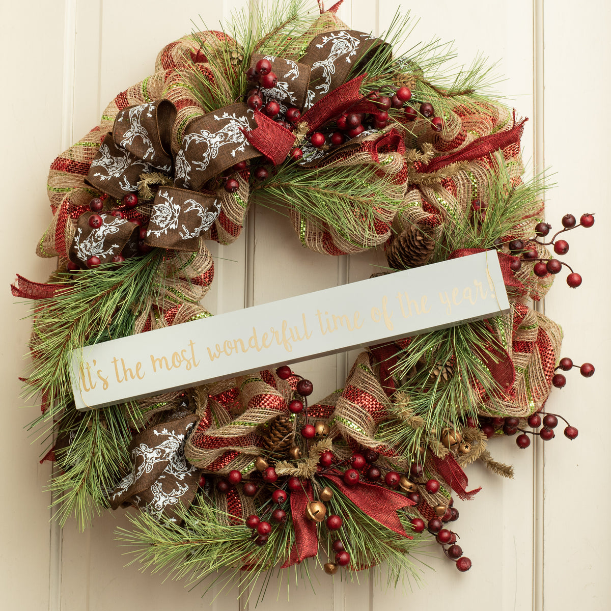 18" Wonderful Time Of The Year Block Sign Lifestyle Photo