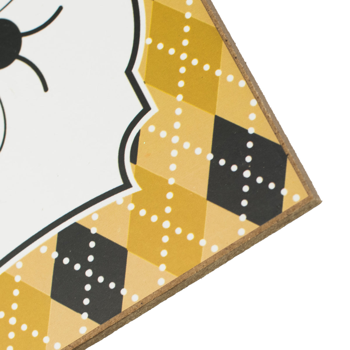12" Wooden Sign: Bee Happy detail photo 3