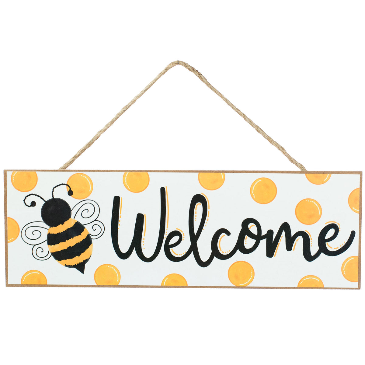 15" Wooden Sign: Bumble Bee Welcome Item Number: AP803329