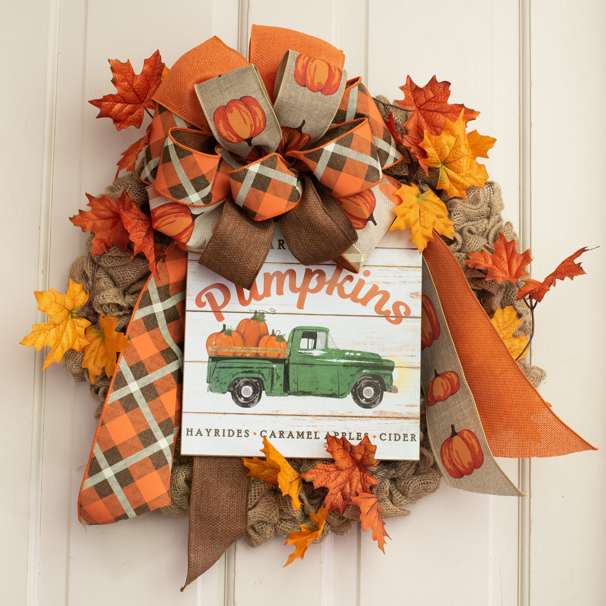 10" Wooden Sign: Farm Fresh Pumpkins Lifestyle Photo