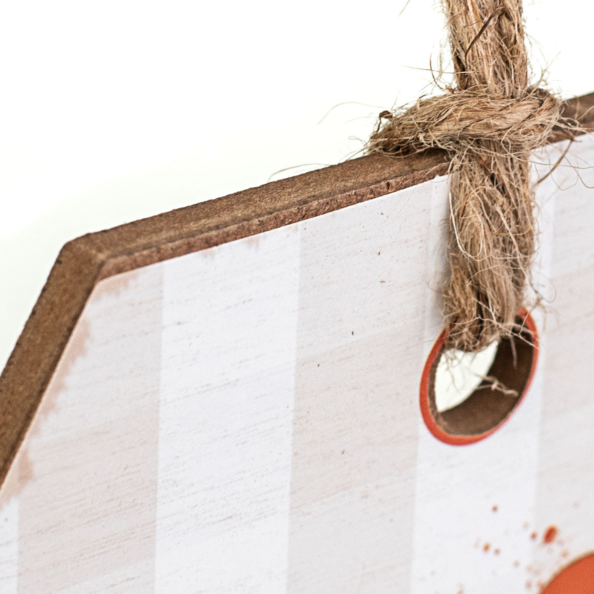 12" Wooden Sign: Gather Together, Give Thanks Tag detail photo 3