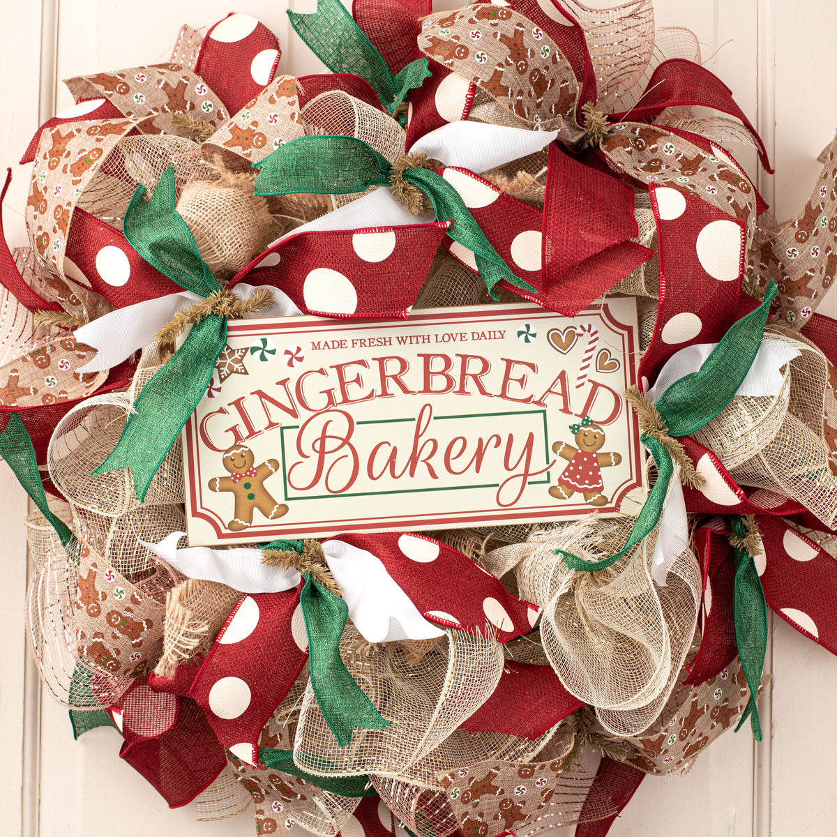 12" Wooden Sign: Gingerbread Bakery Lifestyle Photo