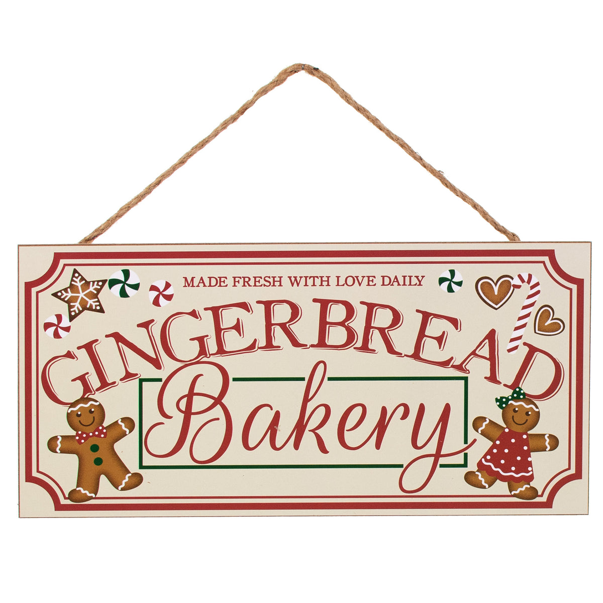 12" Wooden Sign: Gingerbread Bakery Item Number: AP8727