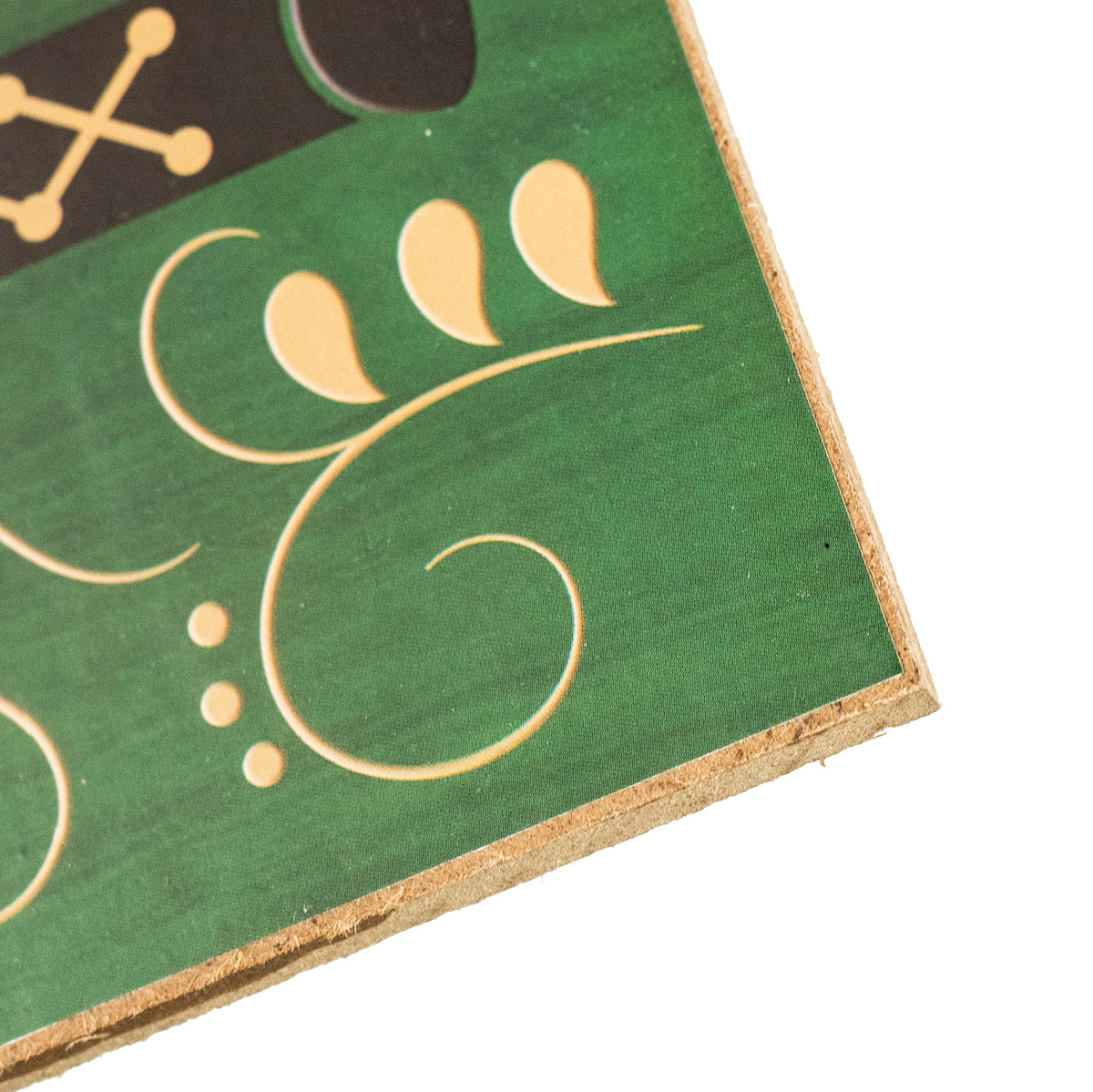 12" Wooden Sign: Green Nutcracker detail photo 3