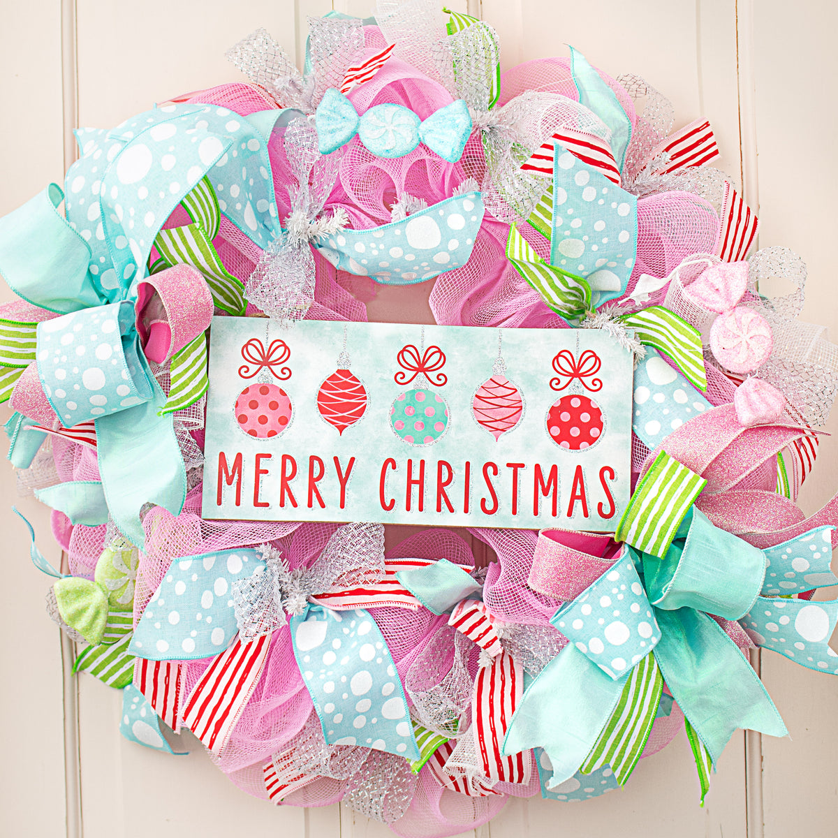 12" Wooden Sign: Retro Ornament Merry Christmas Lifestyle Photo
