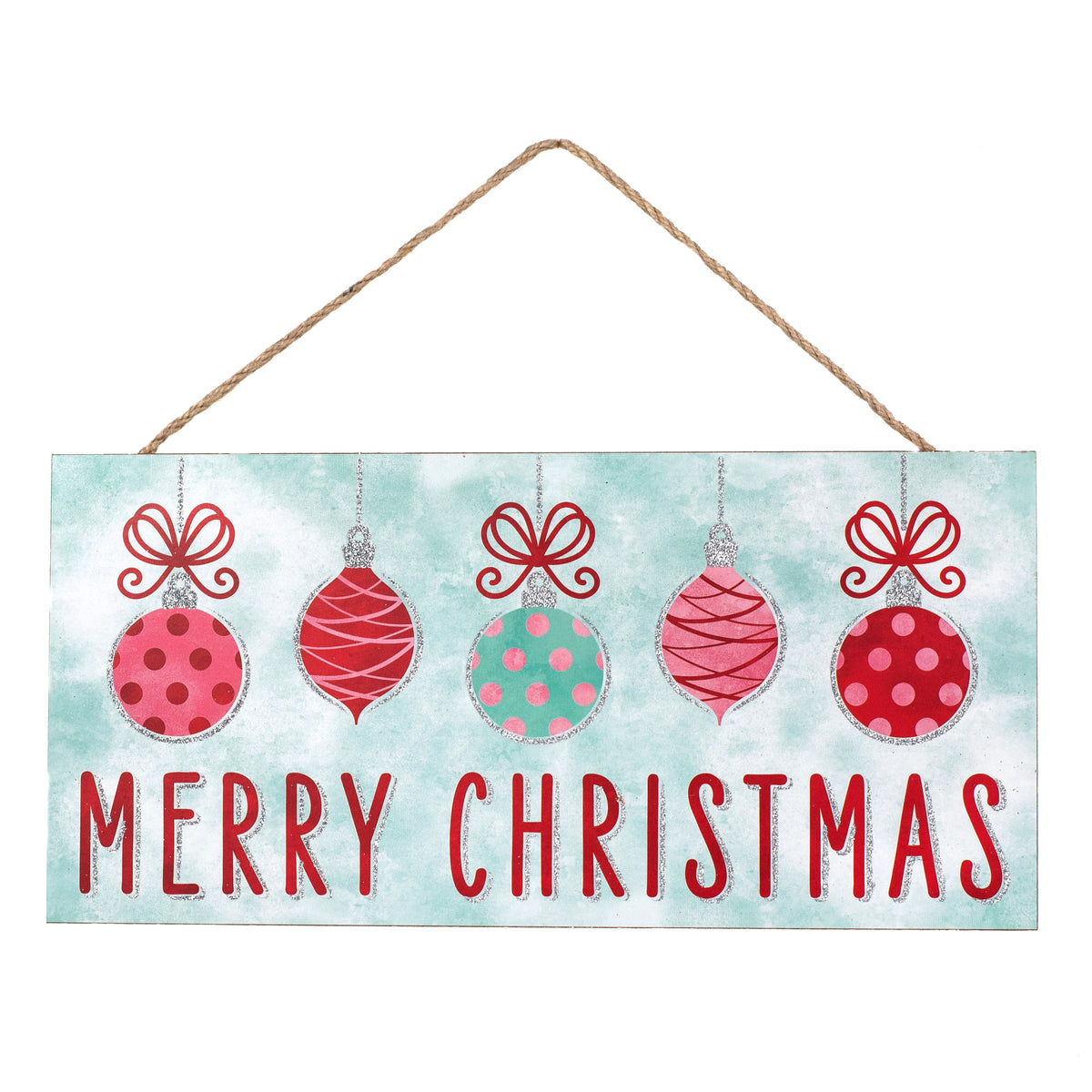 12" Wooden Sign: Retro Ornament Merry Christmas Item Number: AP8840