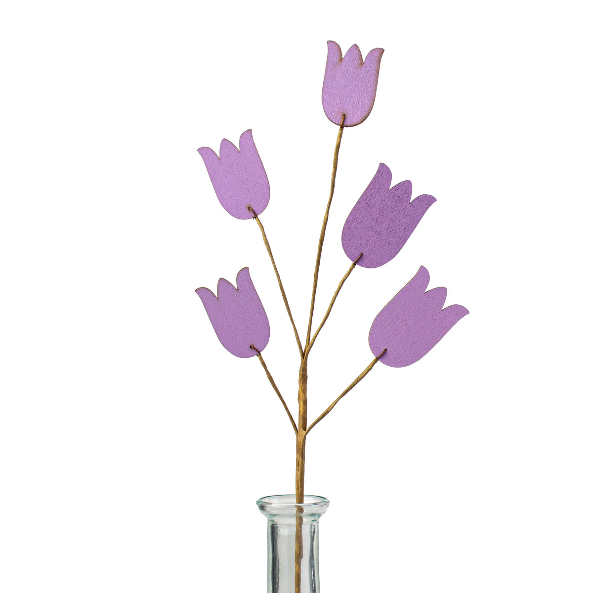 14" Wooden Tulip Pick: Purple Item Number: 147017
