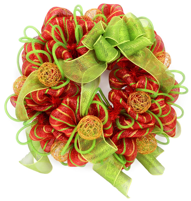 15-24" Work Wreath Form: Red detail photo 3