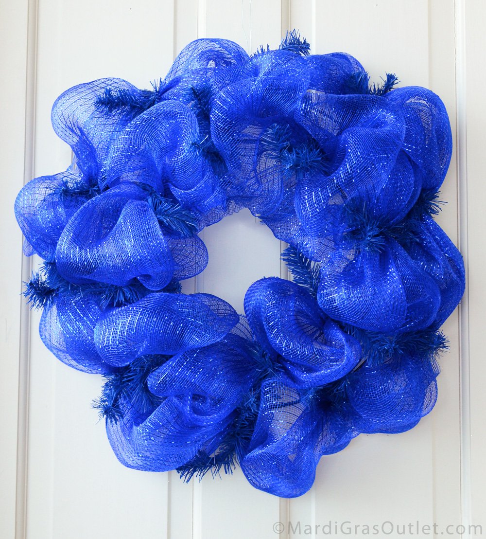 15-24" Work Wreath Form: Royal Blue detail photo 4