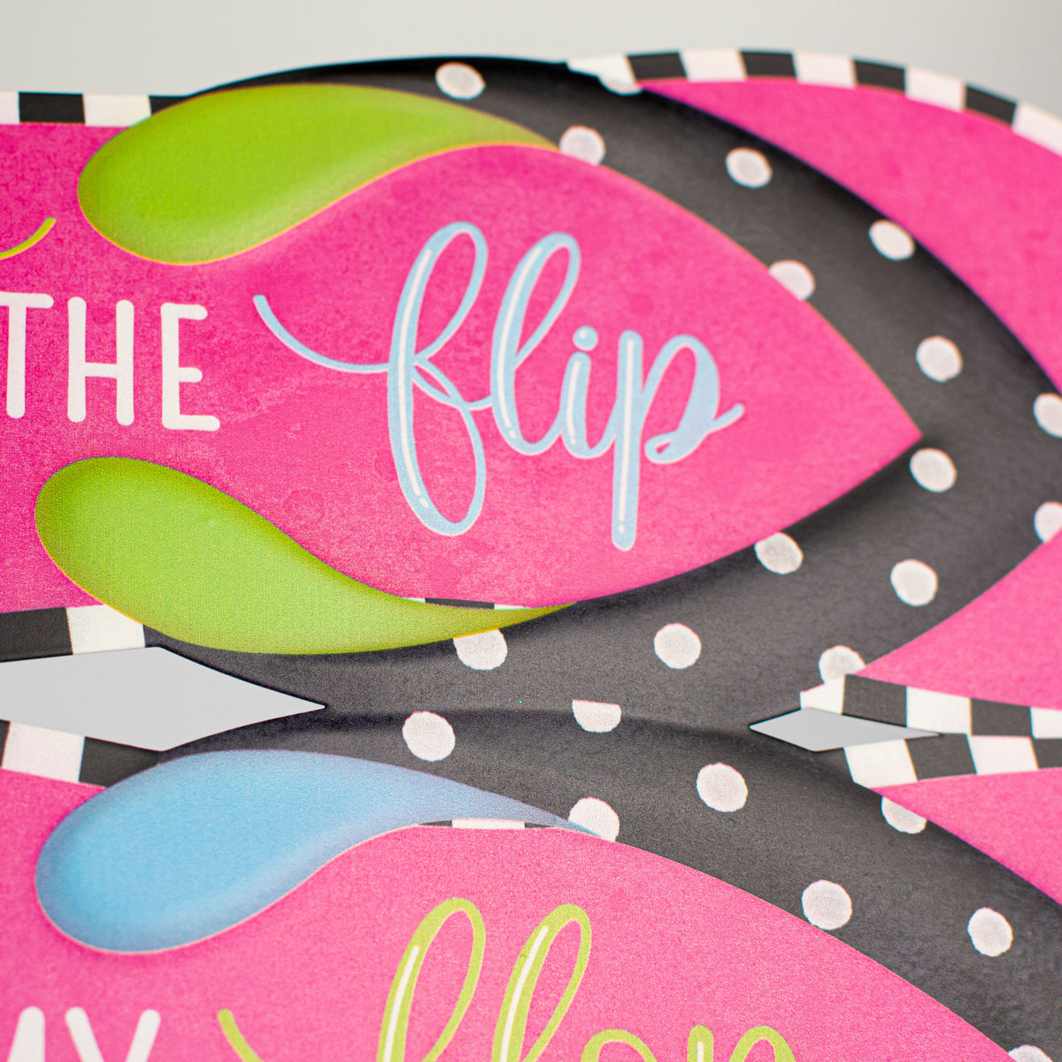 12" You Are The Flip to My Flop Embossed Metal Sign detail photo 3